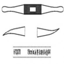 金鐘鼻剝離器H7Q070 19cm雙頭 彎長圓形 頭寬4/4H7版鼻剝離器