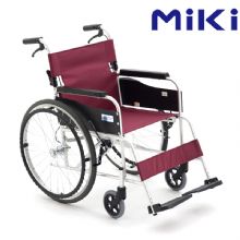 MIKI三貴手動輪椅車MPT-43JL 紅色 S-2 靠背可折疊輪椅 輕便易攜帶