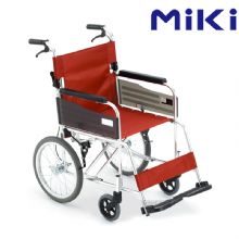 MIKI三貴手動輪椅車MPTC-46JL 紅色 S-2重量11.5公斤，小型便攜，免充氣實心胎 老人輪椅車